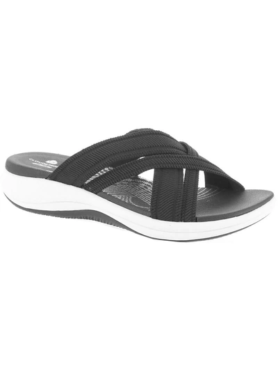 Cloudsteppers By Clarks Mira Isle Womens Strappy Machine Washable Slide Sandals In Black