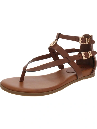 Gbg Los Angeles Caura Womens Ankle Thong Strappy Sandals In Brown
