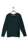 Nordstrom Long Sleeve Pima Cotton T-shirt In Green Ponderosa