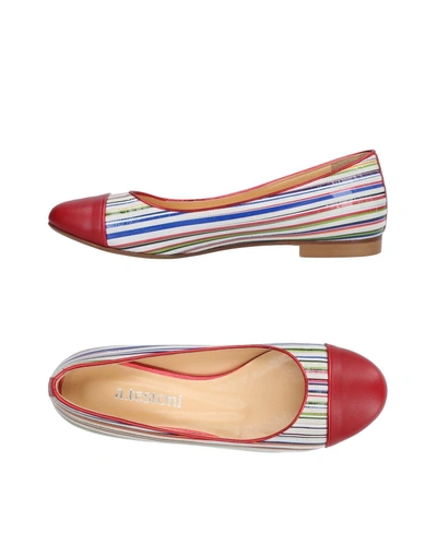 A.testoni Ballet Flats In Red
