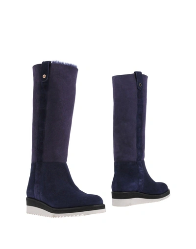 A.testoni Boots In Dark Purple