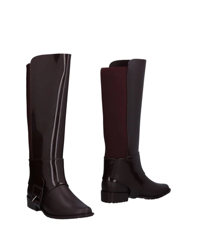 Melissa Knee Boots In Deep Purple