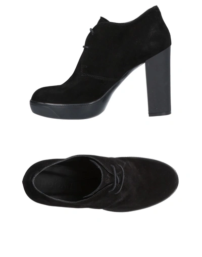 Hogan Lace-up Shoes In Black