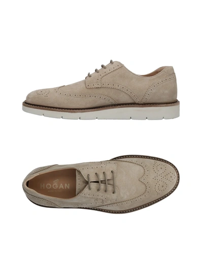Hogan Lace-up Shoes In Military Green