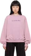 Acne Studios Logo-print Cotton Sweatshirt In Pink