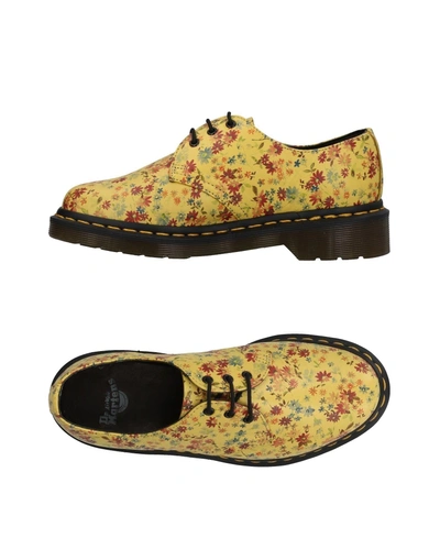 Dr. Martens' Laced Shoes In Yellow