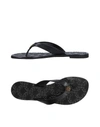 Tory Burch Flip Flops In Black