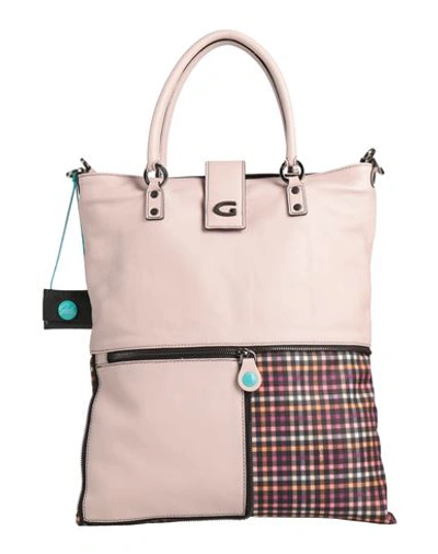 Gabs Woman Handbag Pastel Pink Size - Leather, Textile Fibers In Beige