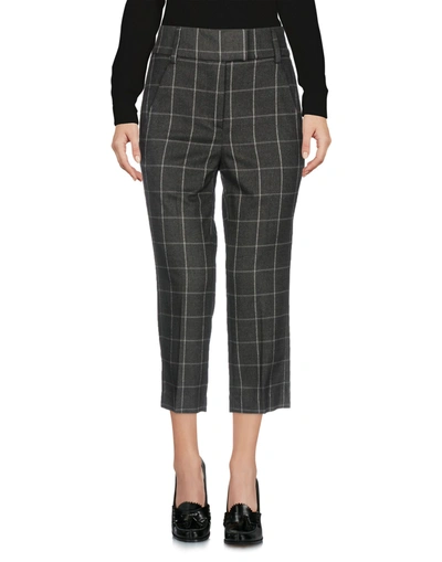 Dondup Cropped Pants & Culottes In Grey