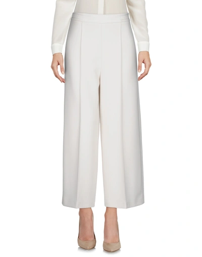 Pinko Cropped Pants In Ivory