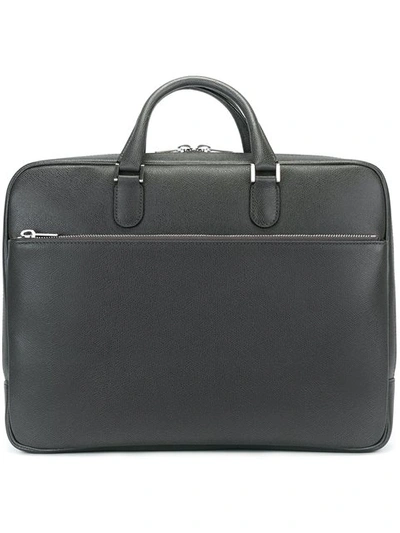 Valextra Double Handle Briefcase - Grey