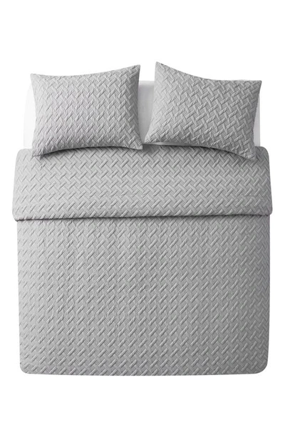 Vcny Home Nina Embossed Comforter Set In Grey