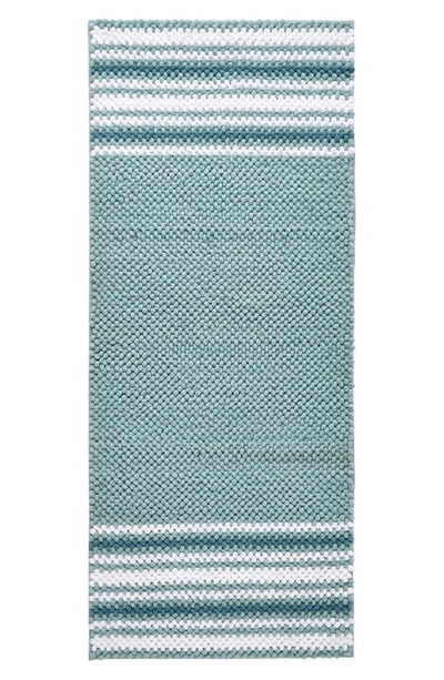 Vcny Home Aiden Stripe Jacquard Runner Bath Rug In Aqua