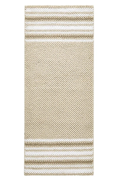 Vcny Home Aiden Stripe Jacquard Runner Bath Rug In Taupe
