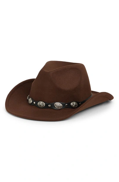 Vince Camuto Cowboy Hat In Chocolate