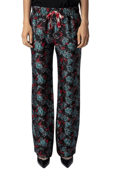 Zadig & Voltaire Pomy Tie Waist Pants In Multi-coloured