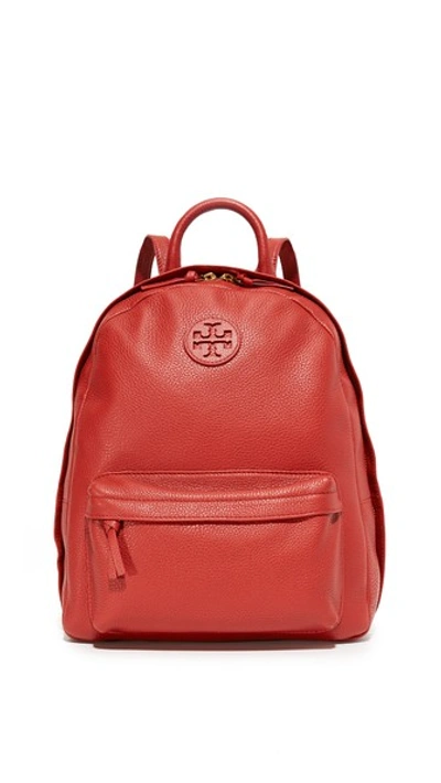 Tory Burch Zip-around Leather Backpack, Light Redwood