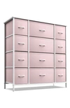 Sorbus 12-drawer Dresser Chest In Pink