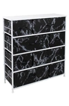 Sorbus 8-drawer Chest Dresser In Black Marble