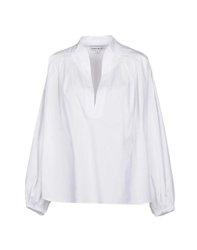 Elizabeth And James Solid Color Shirts & Blouses In White