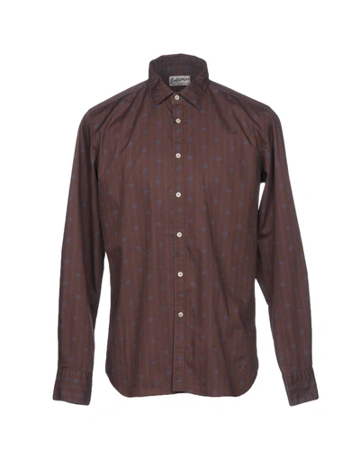 Bevilacqua Patterned Shirt In Cocoa