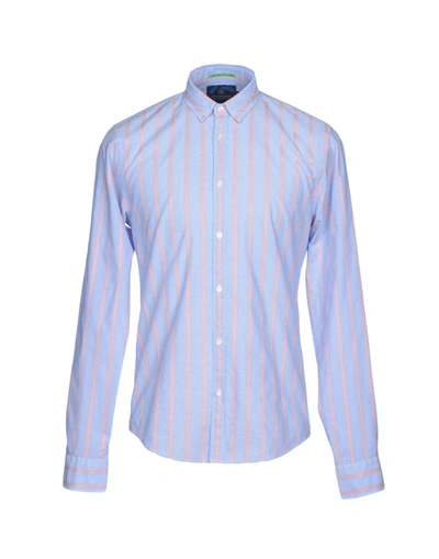 Scotch & Soda Striped Shirt In Sky Blue