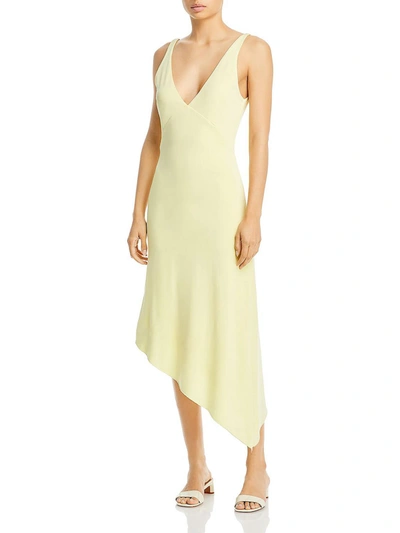 Remain Birger Christensen Gosha Womens V-neck Calf Midi Dress In Multi