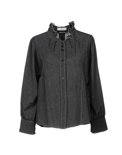Isabel Marant Étoile Solid Color Shirts & Blouses In Lead