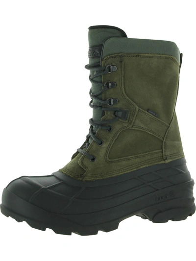 Kamik Nationplus Mens Leather Mid-calf Work & Safety Boot In Green