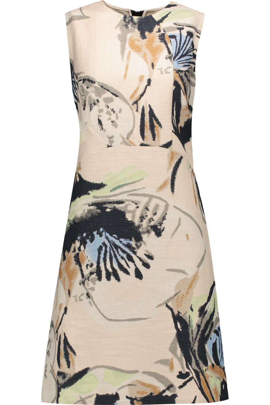 Marni Printed Cotton And Linen-blend Dress | ModeSens