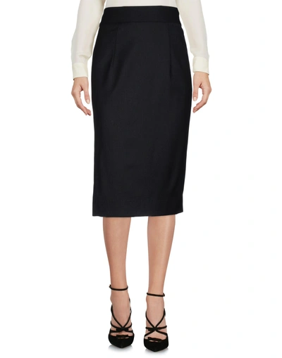 Milly 3/4 Length Skirts In Black