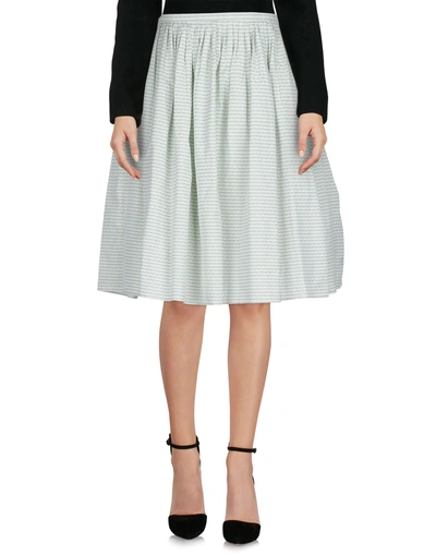 Thierry Colson Knee Length Skirt In Light Green