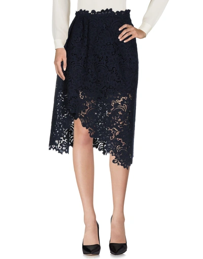 Ermanno Scervino Midi Skirts In Dark Blue