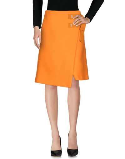 Paul & Joe Knee Length Skirt In Orange