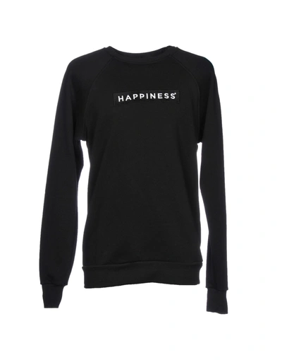 Happiness Sweatshirts In Black