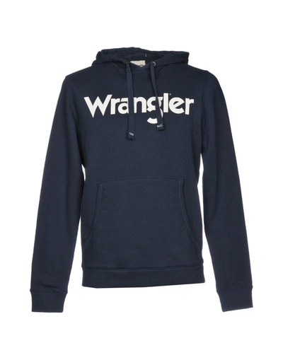 Wrangler Hooded Sweatshirt In Dark Blue
