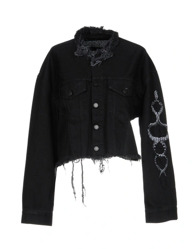 Marcelo Burlon County Of Milan Denim Jacket In Black