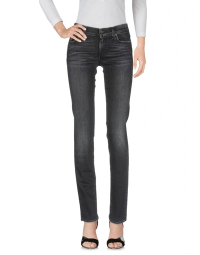 7 For All Mankind Denim Pants In Black