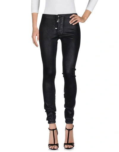 High Denim Pants In Black