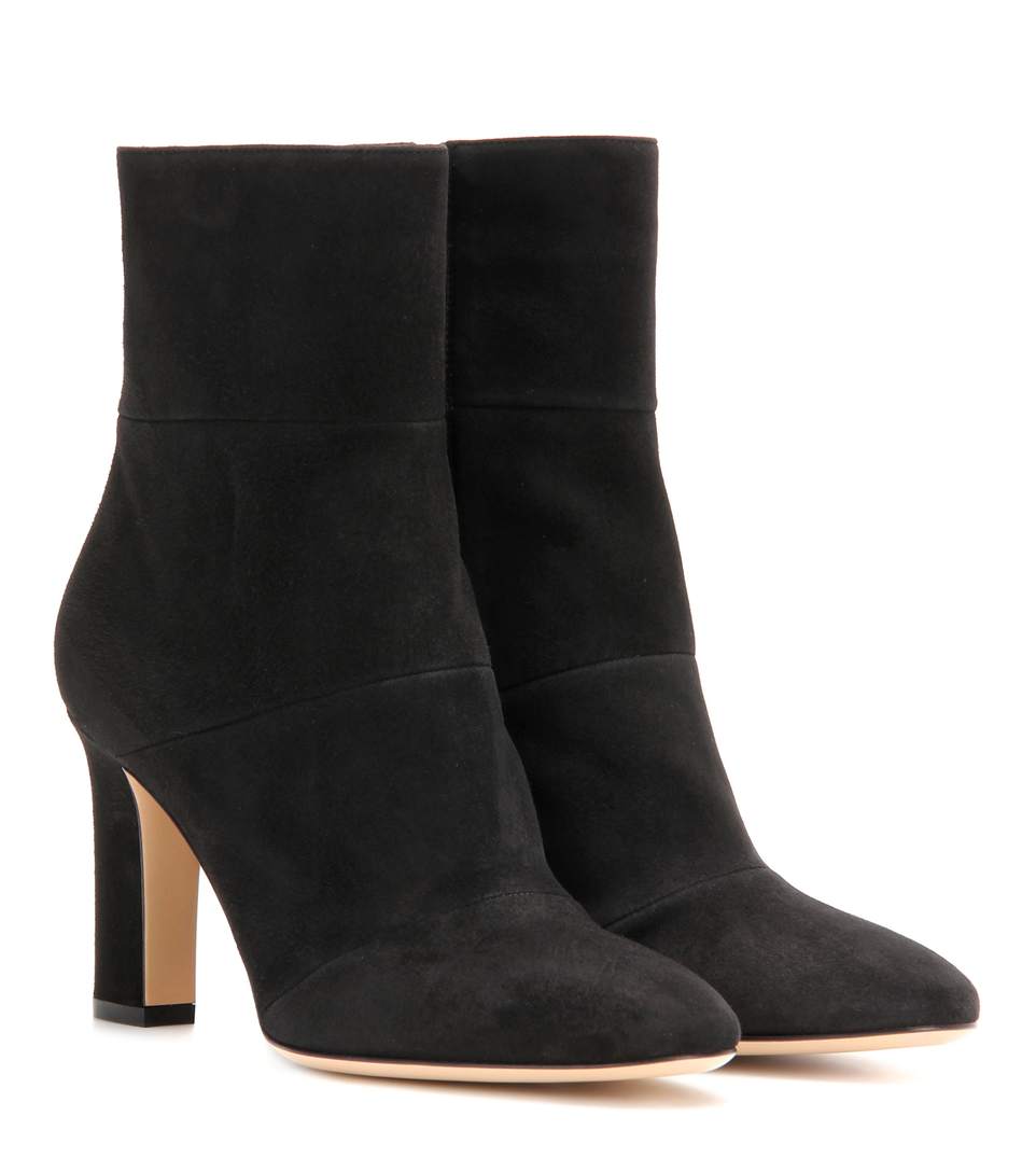 Gianvito Rossi Suede Ankle Boots In Llack | ModeSens