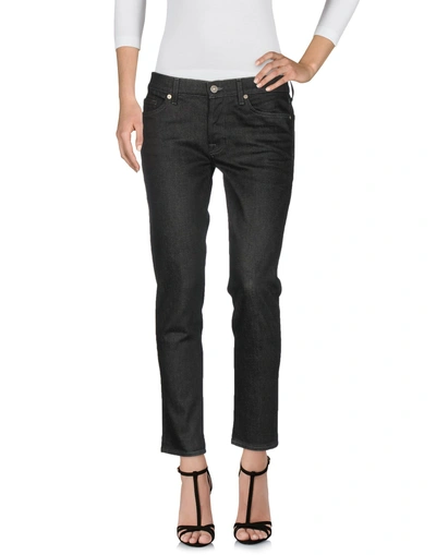 7 For All Mankind Denim Trousers In Black