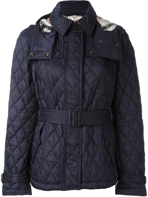 Burberry Quilted Trench Jacket With Detachable Hood | ModeSens