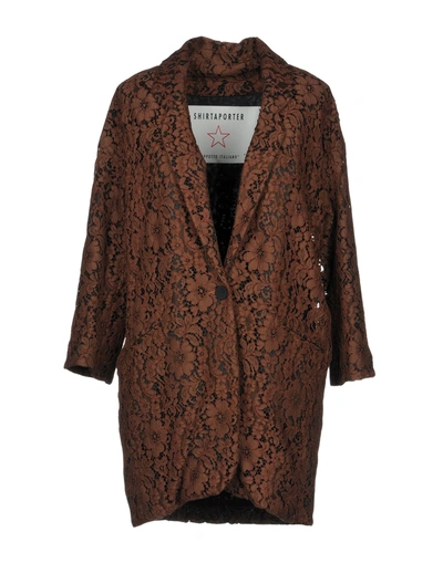Shirtaporter Full-length Jacket In Brown