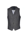 Suit Vest In Steel Grey