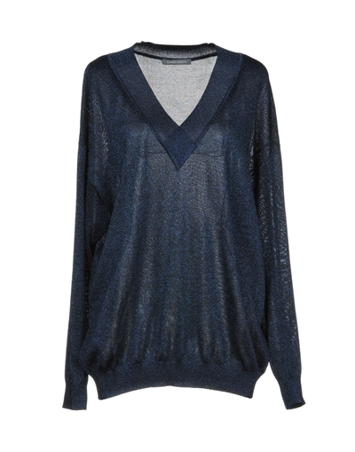 Alberta Ferretti Sweaters In Dark Blue