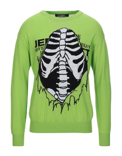 Jeremy Scott Sweaters In Acid Green