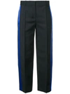 Givenchy Striped Mohair And Wool-blend Straight-leg Pants In Blue/black