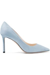 Jimmy Choo Women's Romy 85 High-heel Pointed Toe Pumps In Aqua Suede