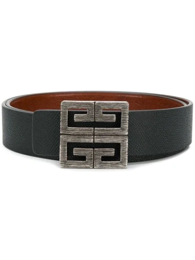 Givenchy 4g Logo-buckle Reversible Leather Belt In Black