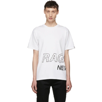 Rag & Bone Rag And Bone White Wrap Around Logo T-shirt In 100 White